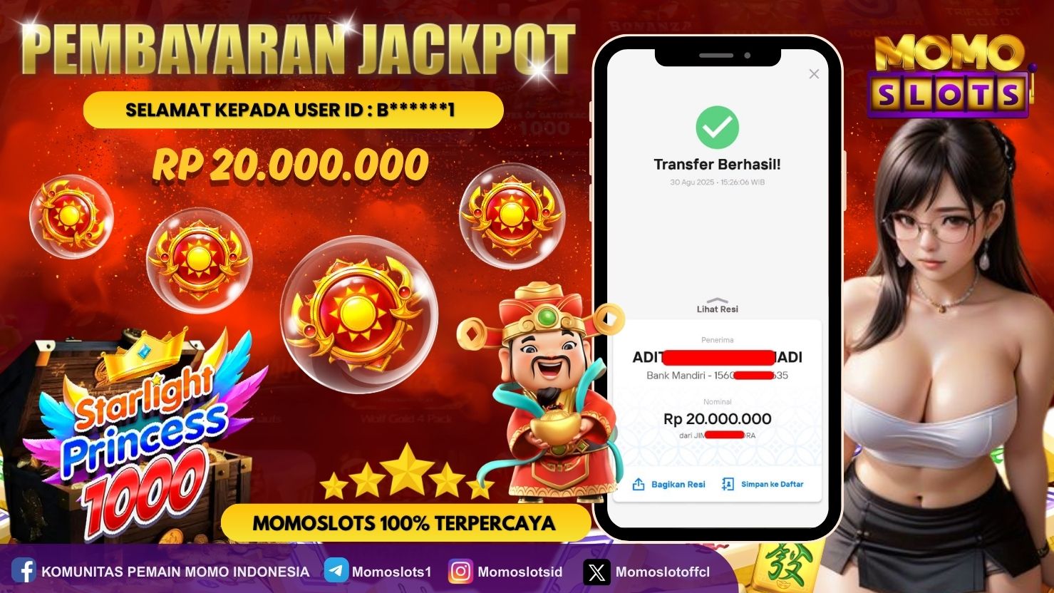 MOMOSLOTS JACKPOT SLOT STARLIGHT PRINCESS 1000